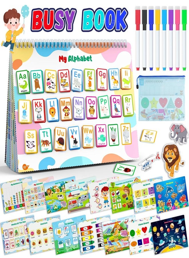 Websonaw Busy Book for Toddlers 3+, Preschool Learning Activities with 30 Themes Prek Preschool Workbooks, Montessori Educational Learning Toys Activity Books for Christmas Birthdays Gifts Boys Girls - Image 1
